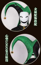 Circus Pierrot Harlequin Clown Cosplay Costume Set for Adults