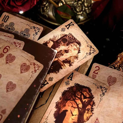 2 boxes/set Creative Retro Playing Cards Retro Castle Girl Blue Core Paper Material Strong and Durable Casual Game Tools