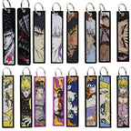 Sword Wind Legend Anime JOJO Wonderful Adventure Weaving Mark Keychain Sword Wind Legend Decorative Chain Fabric Key Pendant