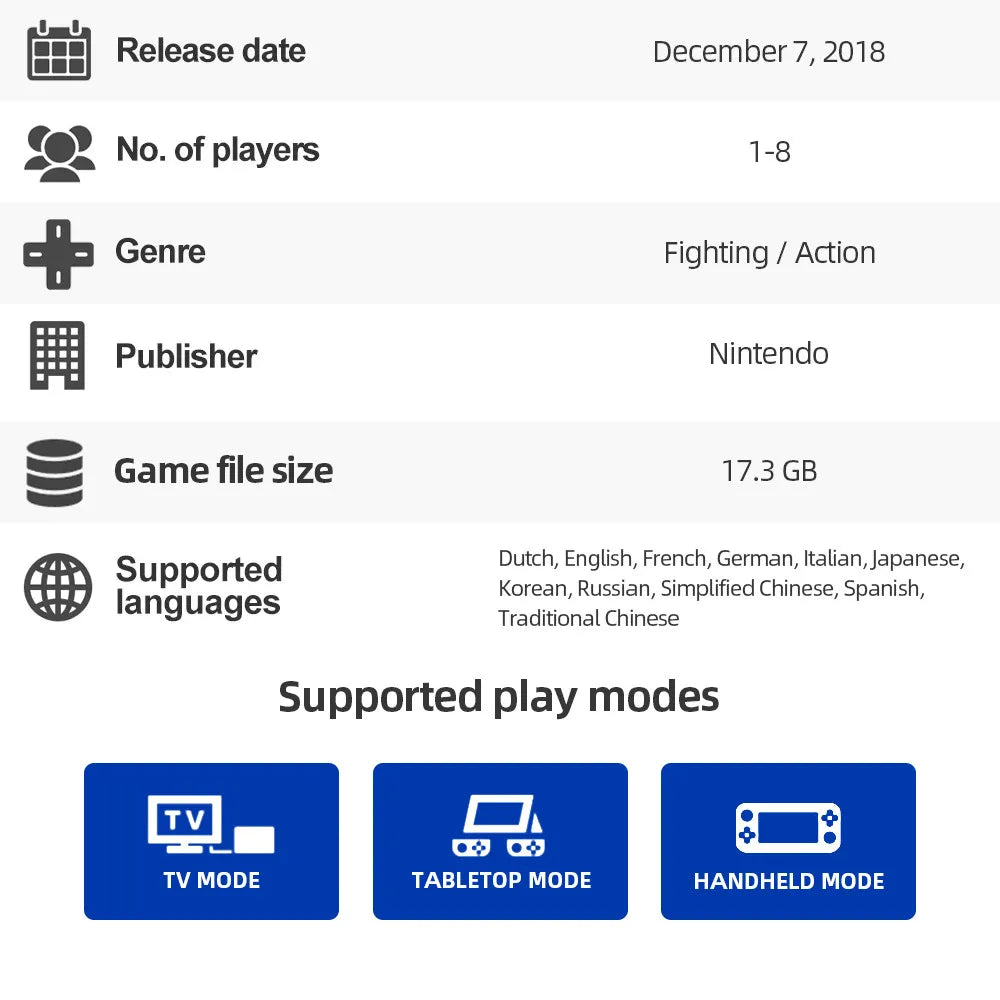 Super Smash Bros. Ultimate Nintendo Switch Game Deals Action Fighting and Multiplayer Genre for Switch OLED Lite Game Console SS69