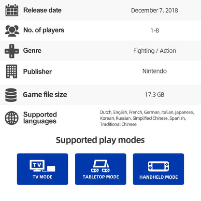Super Smash Bros. Ultimate Nintendo Switch Game Deals Action Fighting and Multiplayer Genre for Switch OLED Lite Game Console SS69