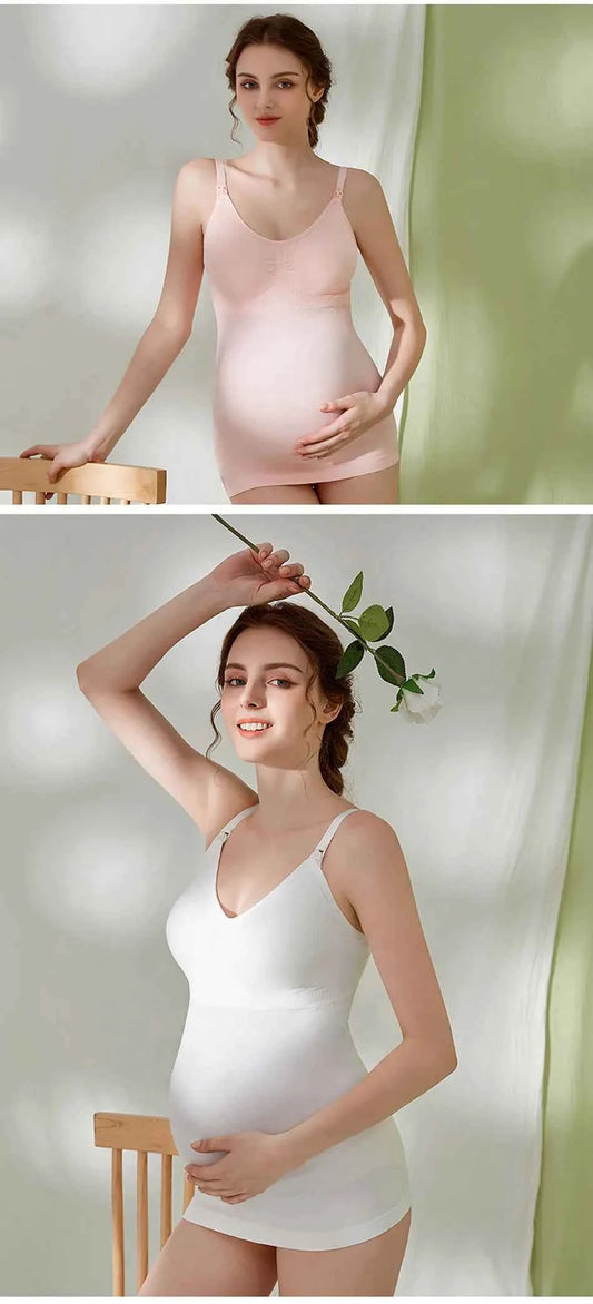 Maternity Breastfeeding Bra Tank Tops Women Comfortable Pressure Reducing Adjustable Shoulder Straps Anti Sagging Pregnant Bra
