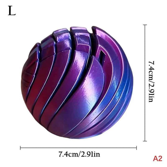【MQ124】Slime Ball Fidget Toy 3D Printed Twistsphere Fidget Toy Gear Liquid Flow Ball With Rotating Design Anxiety Relief Toys