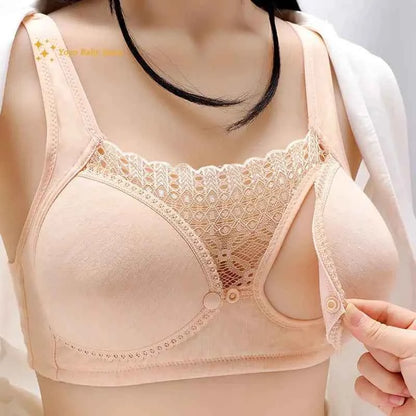 2025 Open front non-underwire maternity bra folding anti-sagging Breastfeeding underwear during pregnancy