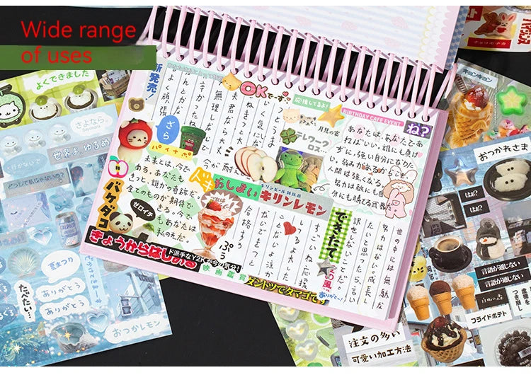 45pcs Japanese Retro Early Style Manga Cut Film Sticker Book Kawaii Girl Scrapbook Journal DIY Deco Cute Showa Phone Case Decals SS69
