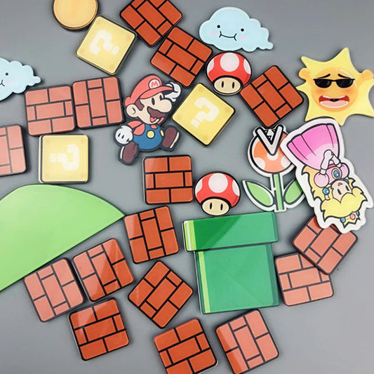 Cartoon Bros Fridge Magnet Home Kitchen Convenience Sticker Anime Photo Message Board Refrigerator Magnetic Stickers Home Dec