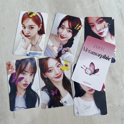 6pcs/set KPOP STAYC regular one album Metamorphic LOMO card SWITH girl collection gift photo card SUMIN SIEUN isa SEEUN postcard SS69