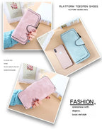 ZeAiLi Long PU Leather Clutch Wallet with Animal Paw & Butterfly Print