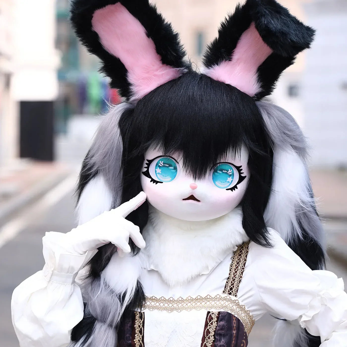 Kig Furry Mask Plastic Headbase for Adult Cosplay Costume
