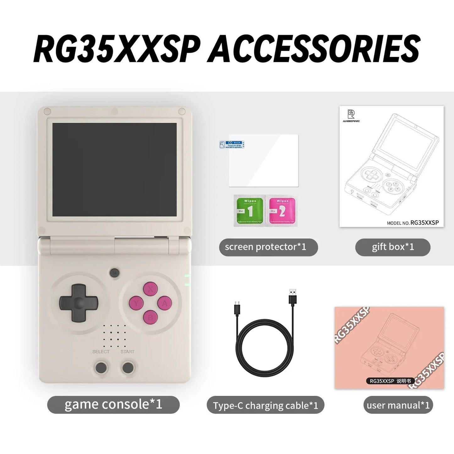 RG35XXSP Fold Handheld Game Consoles 3.5 Inch 640*480 IPS Screen 3300mAh Linux System HDMI-TV Output Retro Video Game Player SS69