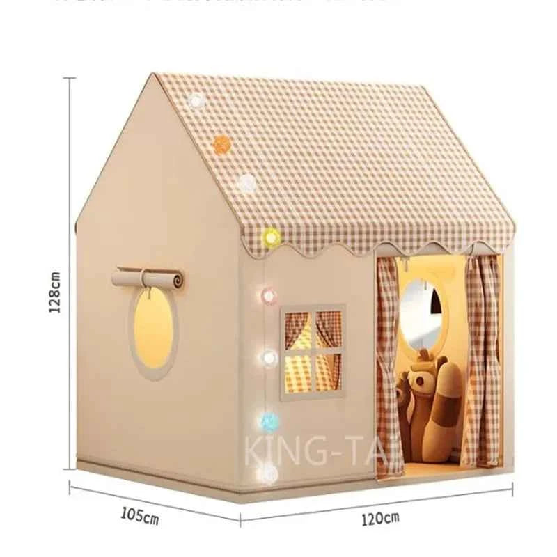 Kid Toys Tent Princess Castle Play House Cubby Children Small House Folding indoor Play tent Baby Tent Solid Frame No Light Ball