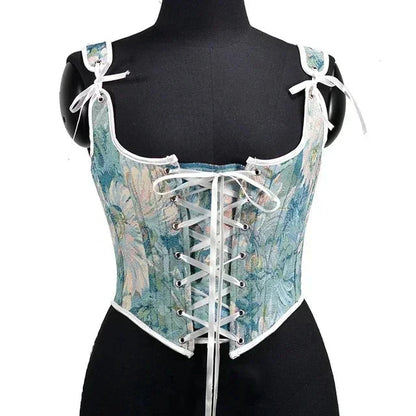 Sexy Lolita Corset Shaper Ladies Slimming Bandage Corsets Underbust Bustier Top Women Lingerie Elegant Streetwear Clothes Blusas SS69 40.69 11-21903 blue / XS