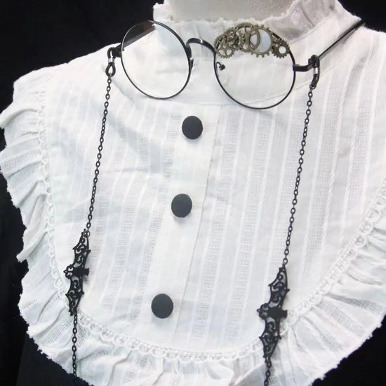 Japanese Original Punk Red Rose Gear Lolita Glasses New Fashion JK Streetwear Student Cosplay Masks Men Women Telegant Glasses SS69