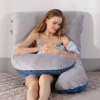 Soft Fleece Pregnant Pillow Gravida U Type Lumbar Pillow Multi Function Side Protect Cushion for Pregnancy Women Dropshipping