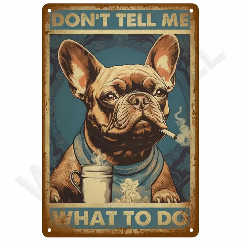 Vintage Metal Tin Sign 20x30cm Retro Wall Art for Home Bar
