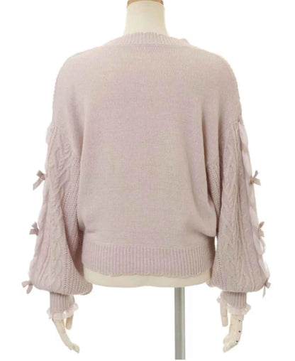 Mine Style Autumn and Winter Classic Cartoon Bear Sweater Lady Girls Sweet Round Neck Loose Sweater Japanese Liz Knit Tops