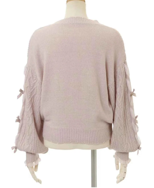 Mine Style Autumn and Winter Classic Cartoon Bear Sweater Lady Girls Sweet Round Neck Loose Sweater Japanese Liz Knit Tops