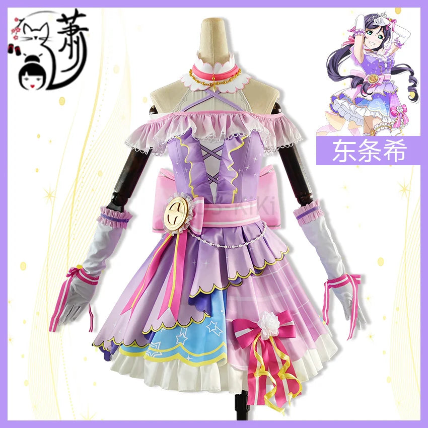 COS-KiKi Anime Lovelive Aqours Tojo Nozomi/Nishikino Maki All Members Fireworks Awakening Lolita Singing Suit Cosplay Costume SS69