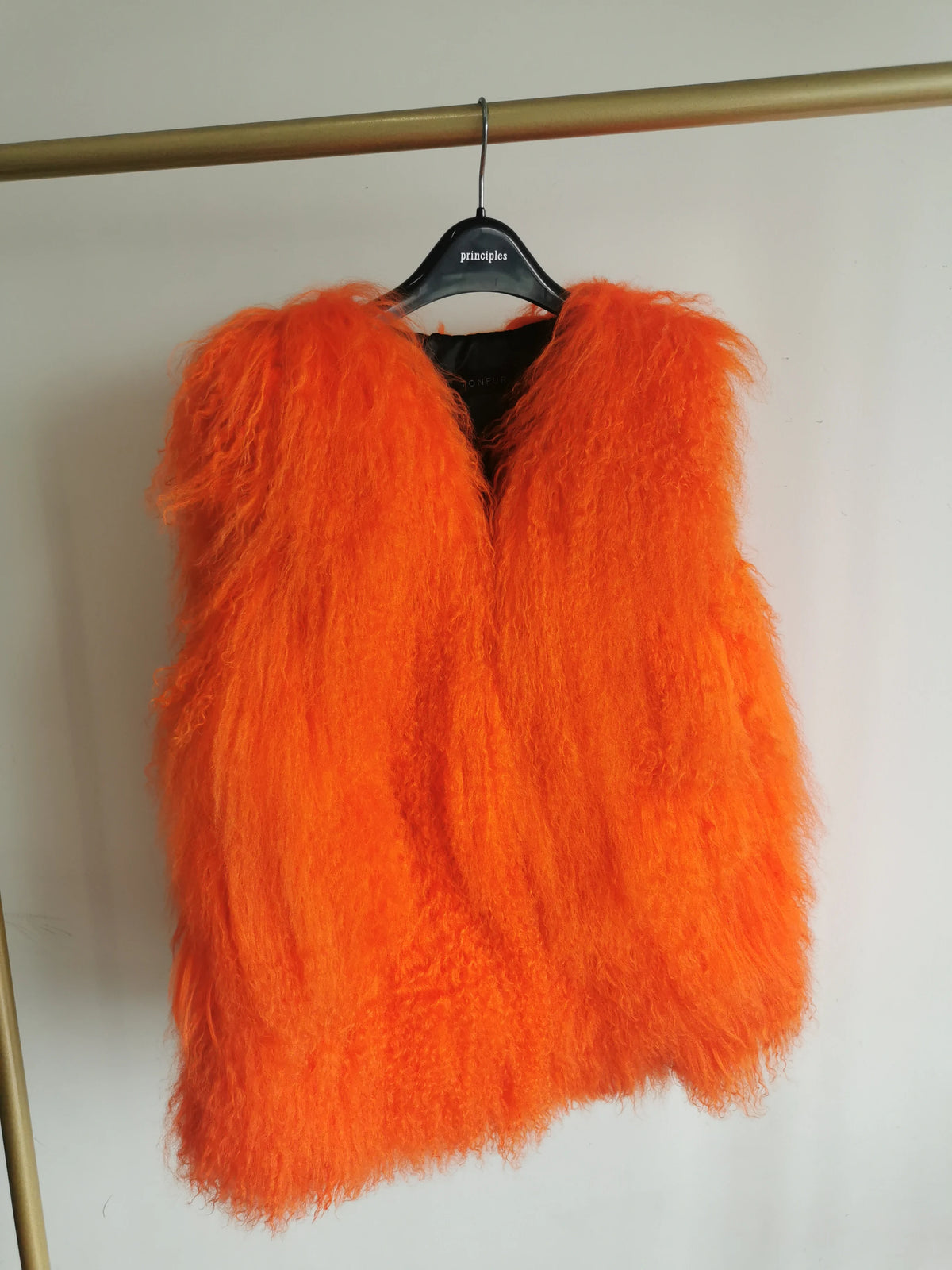 New Real Sheep Fur Vest 100% Natural Mongolia Fur Gilet Pure Long Fur Genuine Fur Oversize Vest ksr801