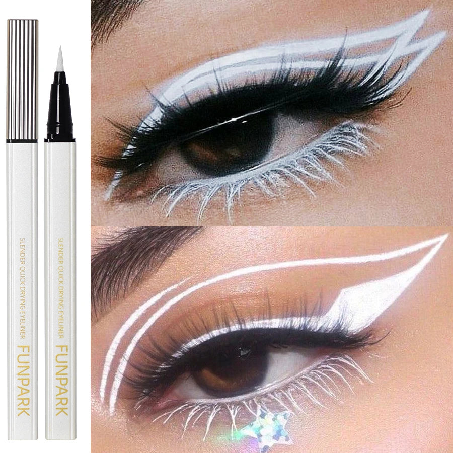 1PC Matte Liquid Eyeliner Waterproof Long Lasting Eye Pencil White Eye Liner Lying Silkworm Pen Makeup For Eyes Wonmen Cosmetic SS69