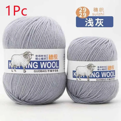 50g/Ball 100% Wool Yarn Pure Merino Thick Thread For Hand Knitting Scarf Sweater DIY Doll Woven Material