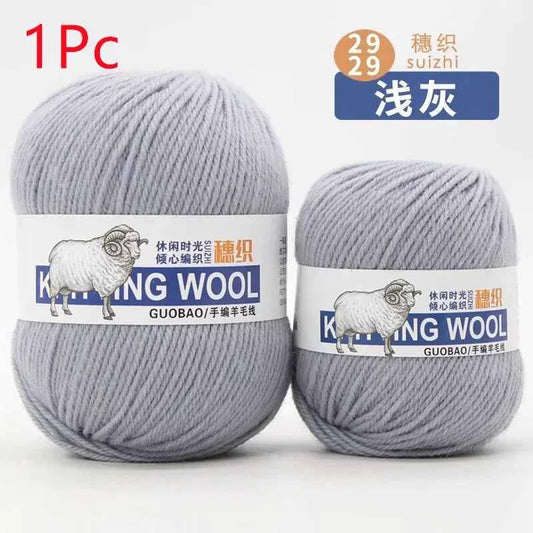 50g/Ball 100% Wool Yarn Pure Merino Thick Thread For Hand Knitting Scarf Sweater DIY Doll Woven Material