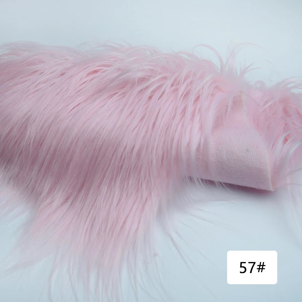 Faux Fur Fabric 8cm Long Pile Cosplay Patchwork Sheet