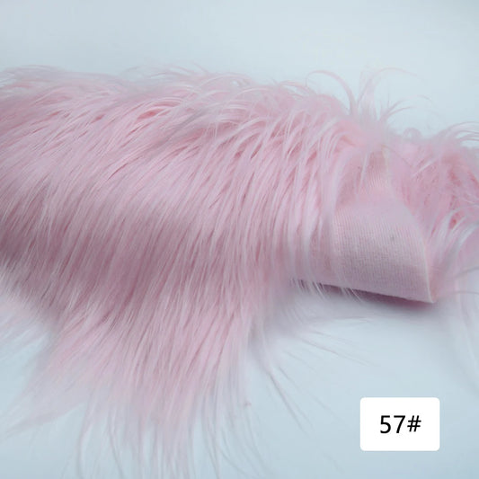 SS69 Faux Fur Fabric 8cm Long Pile 25x45cm Sheet for Cosplay and Patchwork