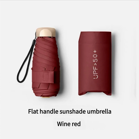 SS69 Mini Pocket Umbrella, 5-Folding UV Protection Sun Parasol