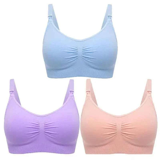 3pcs/Set High Quality Maternity Nursing Bras Cotton Breastfeeding Pregnant Underwear Seamless Large Size Breathable Bra Push Up