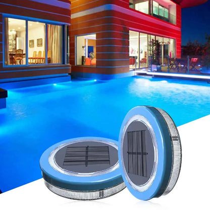 Solar Floating Pool Light Upgraded Waterproof Swimming Pool Lamp Outdoor Decorative Light Blue LED Floating Garden Pool Light