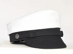 2025 New Navy Peaked Sailor Cap Men Women Summer Beret Hat Male Canvas Grey Eagle Belt Locomotive German Captain Casque