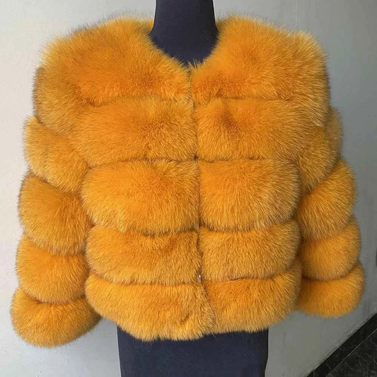 Winter Women's Cold Coat Top Fox Jackets For Women clothing Natural Real fox Fur Jacket Coats For Women Fur Jacket In Promotion