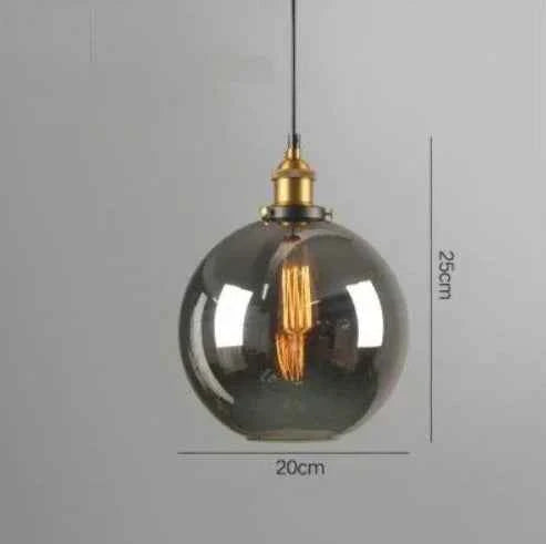The Nordic Loft Modern Bedroom Pendant Lamp with Clear Gray Amber Vintage Pendant Lights Dining Glass Hanging Light Fixtures