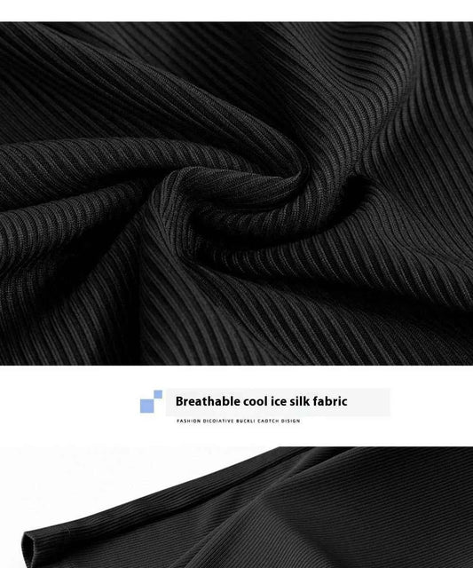 Summer Women's Maternity with Pockets Large Size Maternity Trousers Outside Wearing Thin Section of Ice Silk Draped Wide-Legged