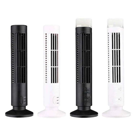 LED Tower Fan Bladeless Tower Fan 90 Degree Oscillating Quiet Portable USB Electric Desk Fan with Light for Home Bedroom Office
