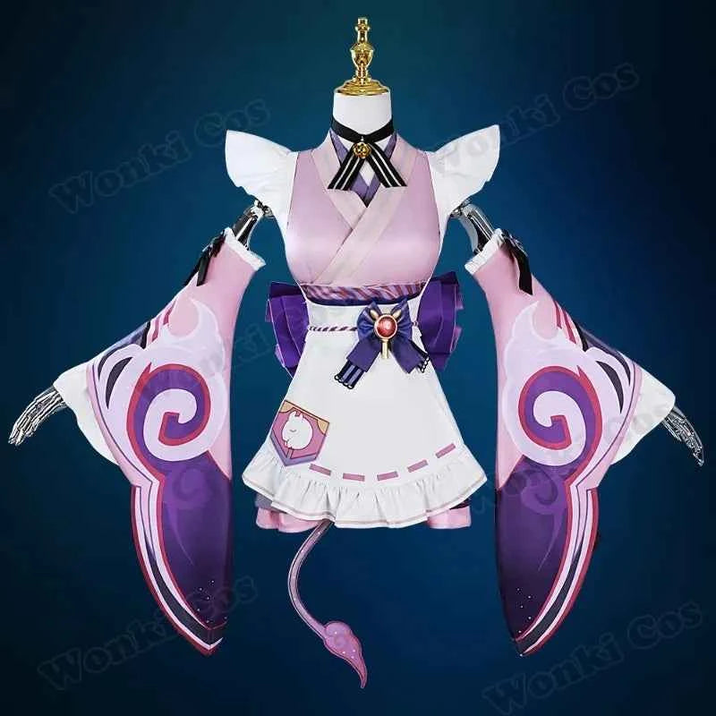 New Arrival Yumemizuki Mizuki Cosplay Costume Wig for Game Impact Women Kimono Dress Women Role Play Outfits