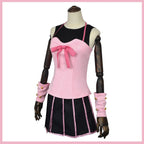 Anime JoJo's Bizarre Adventure Steel Ball Run Lucy Steel Cosplay Costume Pink Dress T-shirt Wig Woman Sexy Cute Carnival Suit