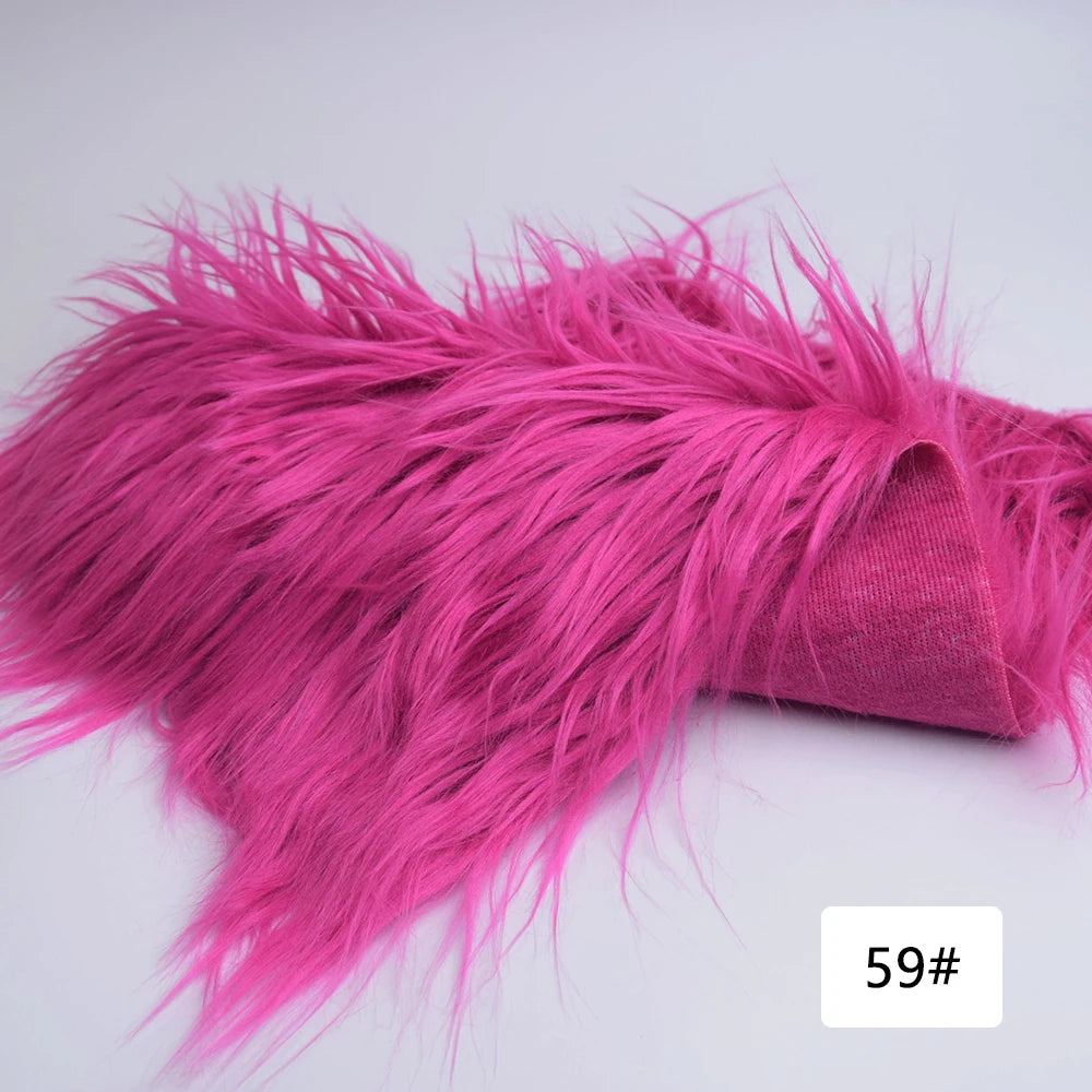 Faux Fur Fabric 8cm Long Pile Cosplay Patchwork Sheet