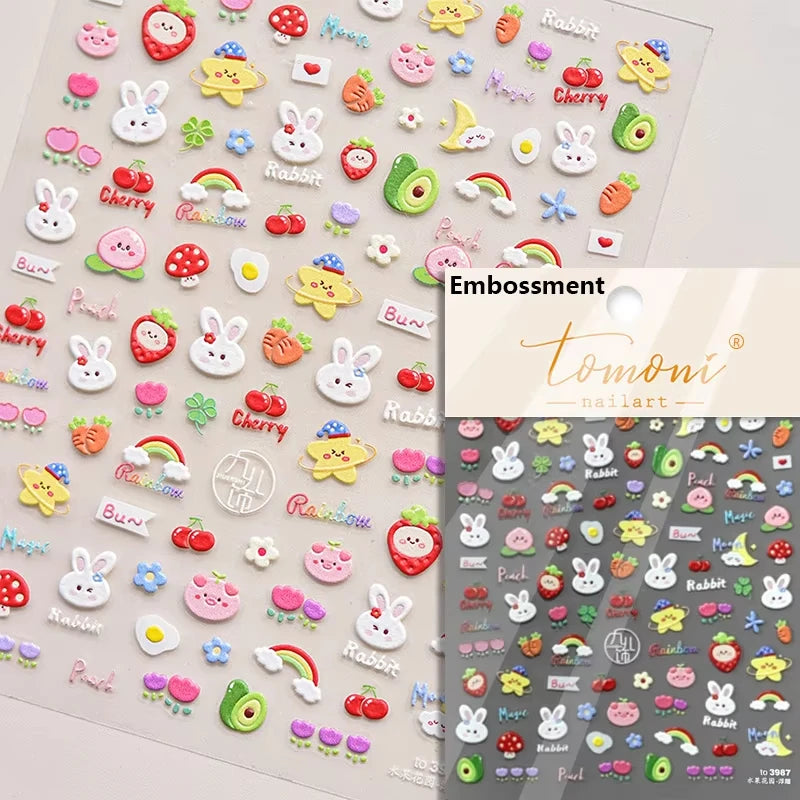 Cute Jelly Pink Cat Paw Print Nail Sticker Kawaii Pink Black Cat Claw 5D Embossed Self-Adhesive Nail Art Sticker Nail Art Decal SS69 7.69 TO3987