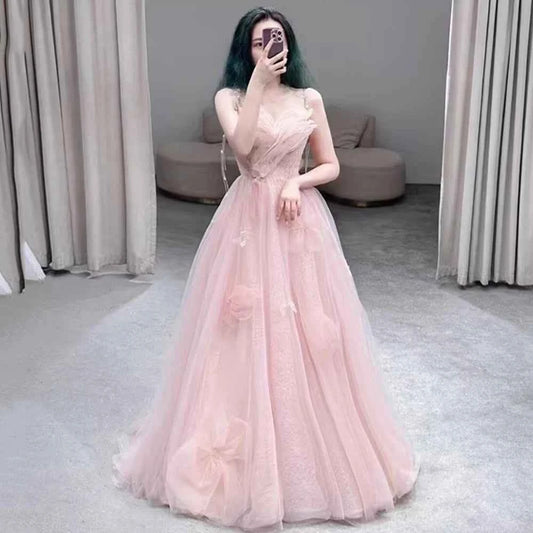 EOENKKY Blue Off Shoulder Princess Prom Dresses Celebrity A Line Pearls 3D Flowers Evening Gown платье на выпускной Customized