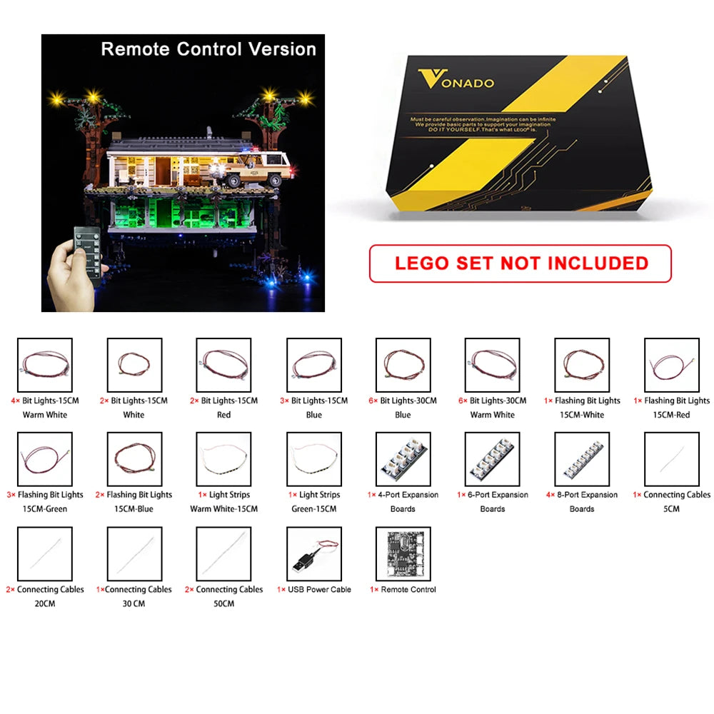 Vonado LED Light Set City 75810 Stranger Things The Upside Down Building Blocks Bricks Set DIY Toys Kit No Model SS69 89.69 RC Version