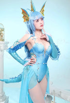 Anime Vaporeon Cosplay Costume Women's Sexy Bodysuit Tail Suit One-Piece Swimsuit Bathing suit Halloween Carnival Party Clothes