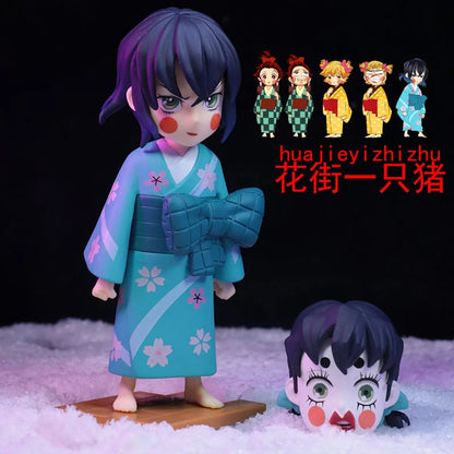Demon Slayer Anime Figure Tanjirou Agatsuma Hashibira Inosuke Agatsuma Zenitsu Anime Model Action Figure PVC collection Toy SS69 18.69 Inosuke1 / Other