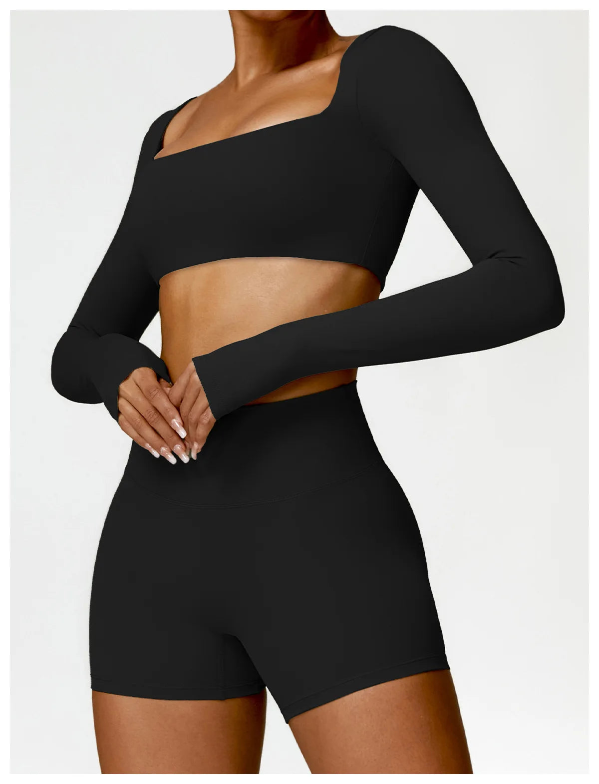 2PCS Yoga Suit Sports Set Women Quick-Drying Gym Set Women Tracksuit Running Workout Long Sleeve Sports Shirt Yoga Clothing SS69