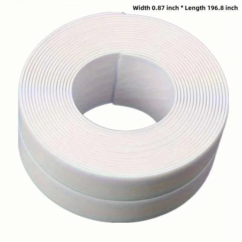1roll White Stain Resistant PVC Waterproof Caulk Tape for Bathroom and Toilet, Self-Adhesive Sealant Strip for Wall, Sink, Floor