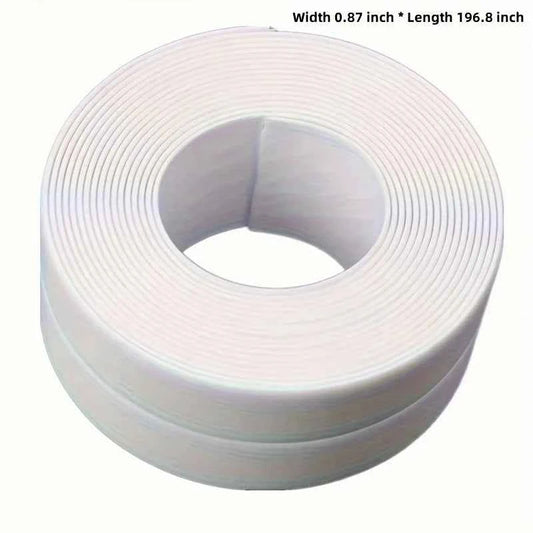 1roll White Stain Resistant PVC Waterproof Caulk Tape for Bathroom and Toilet, Self-Adhesive Sealant Strip for Wall, Sink, Floor