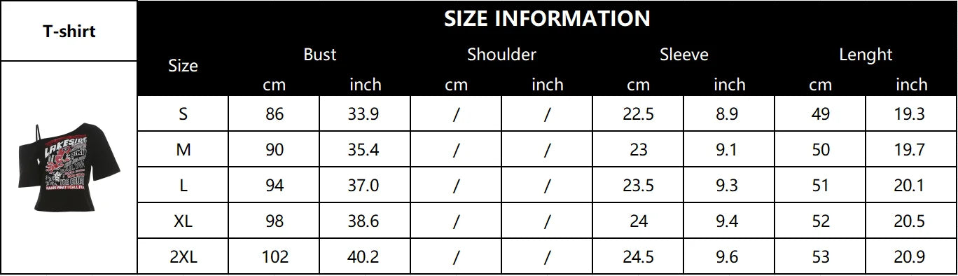 Off Shoulder Retro Y2k Tops Letter Print Short Sleeve T-Shirt Harajuku Slimming Women Top 2025 Summer New Women's Clothing SS69