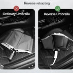 Reverse Folding Umbrellas Double Bones Black Glue Automatic Sunshade Sunscreen Rain Umbrella Strong Wind Resistance