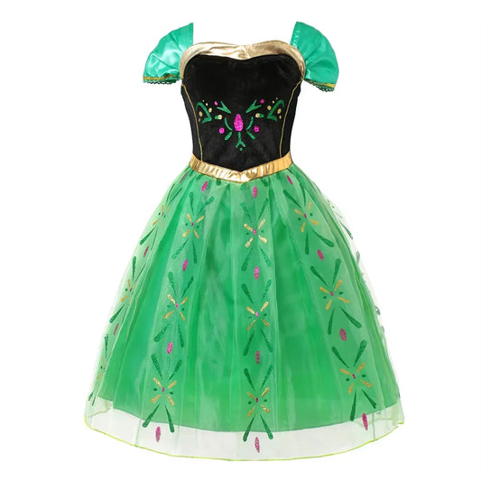 YOFEEL Girls Princess Tulle Sequins Ball Gown Costume for Birthday Party